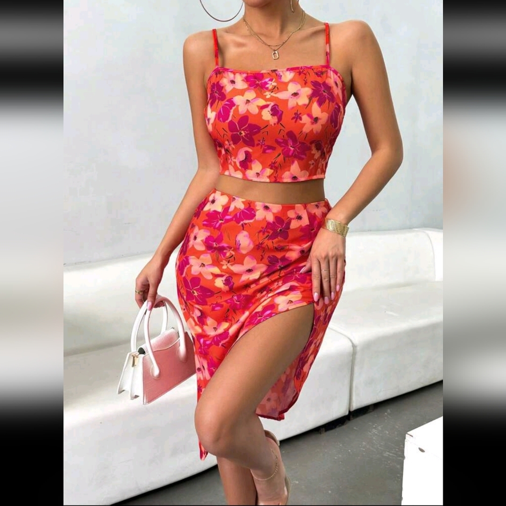 Women's Floral Resort Skirt Set